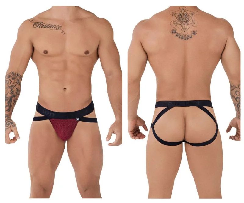 Weekend Bargains to Relish Xtremen 91085 Microfiber Jacquard Jockstrap Color Red