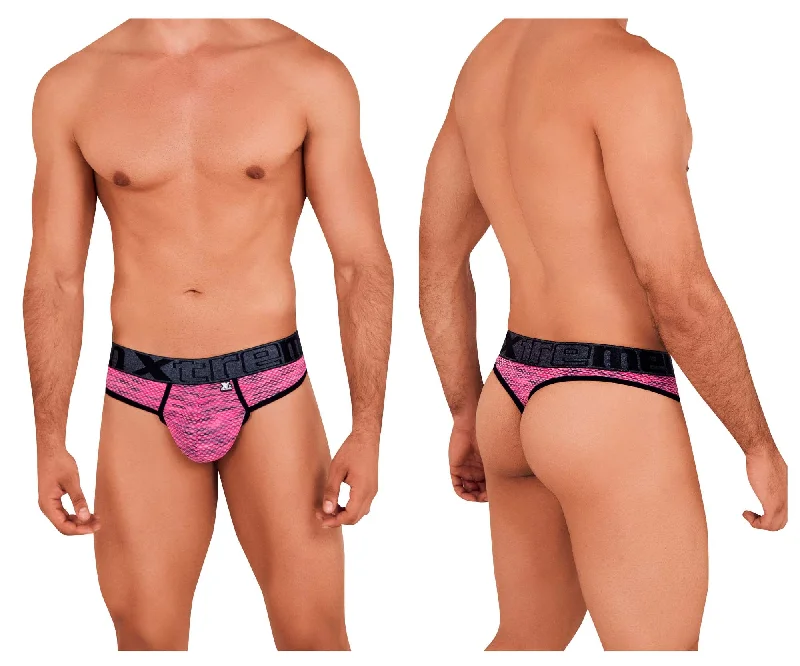 Amazing Deals Xtremen 91100 Microfiber Mesh Thongs Color Pink