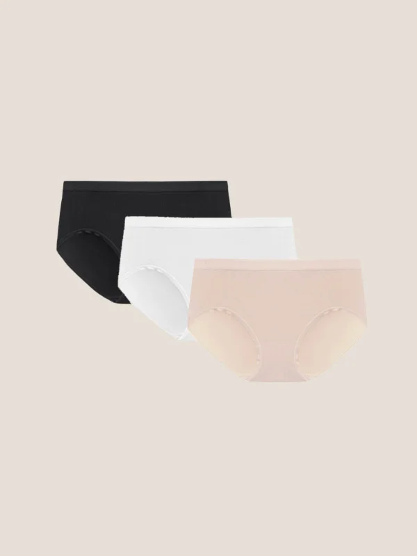Weekend Savings Spectacular 3pcs Modal Antibacterial Mid-Rise Briefs