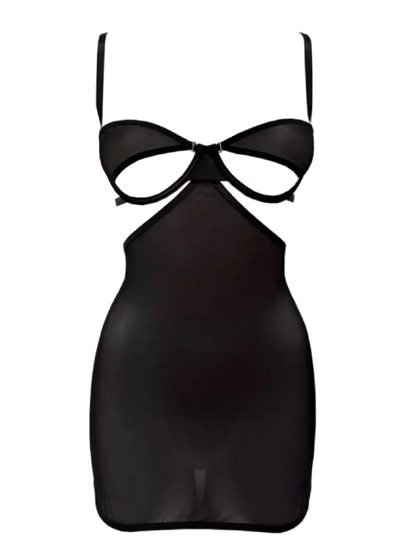 Value Deals SHEER Underwire Bra & Detachable Skirt (Black)
