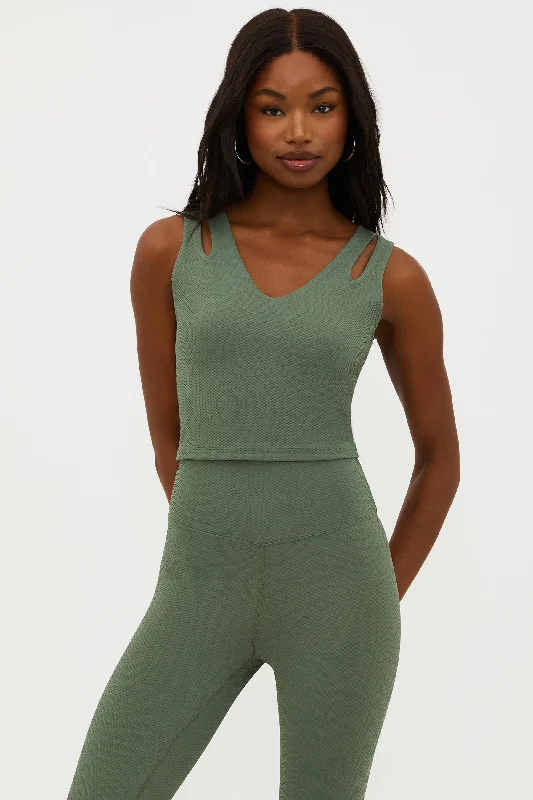 Don't Miss Beach Riot Evelina Top - Queen Palm Waffle