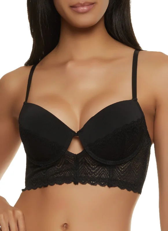 Markdown Madness Cut Out Front Long Line Plunge Bra