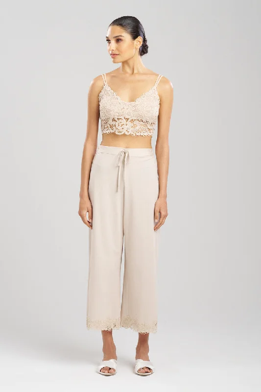 Bliss Harmony Lace Applique Cropped Pants