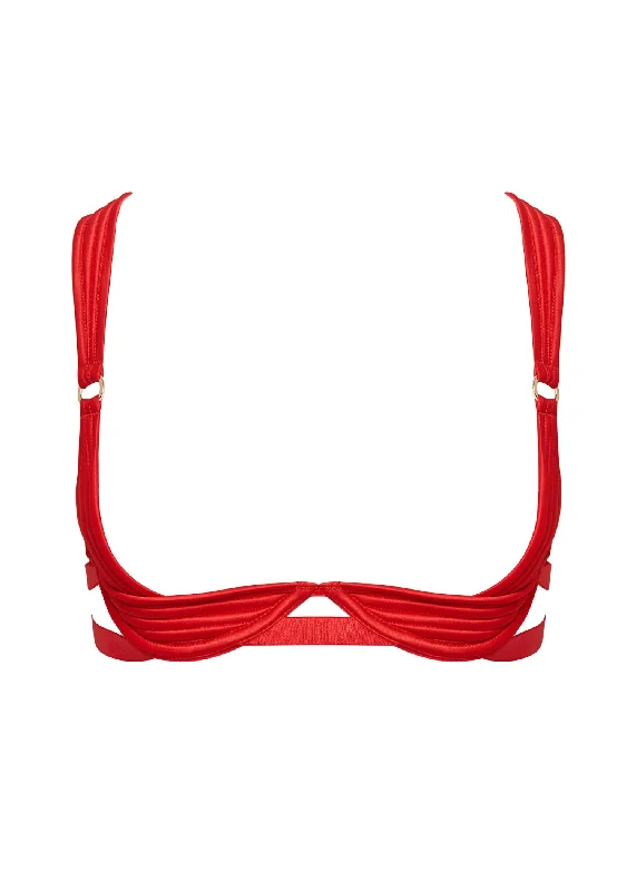 Super Sale Allegra Open Wired Bra (Red)