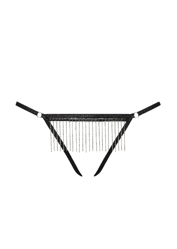 Instant Savings Antoinette Ouvert Panty (Black/Silver)