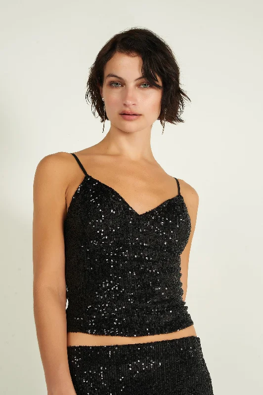 Weekend Savings Bonanza Camisole courte à paillettes - ABEA-X2 - (E-A1)