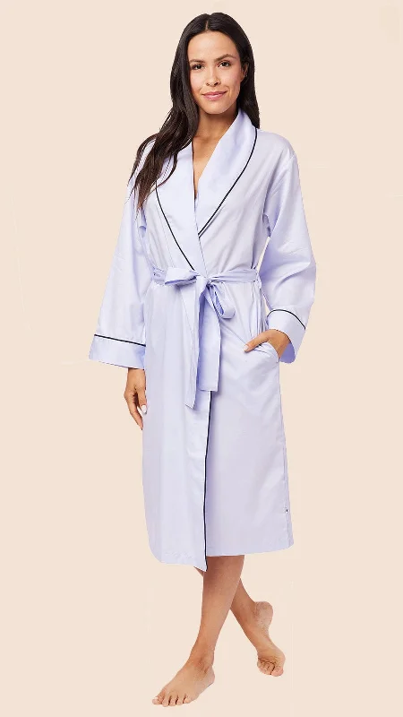 Classic Luxe Pima Shawl Collar Robe - Periwinkle