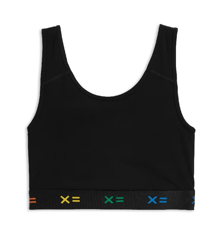 Today’s Deal Compression Top - Black X= Rainbow