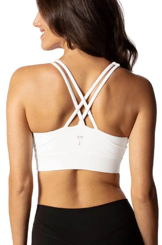 Epic Value White Crossover Sports Bra