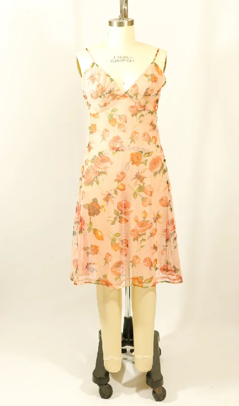 Don't Wait Large Floral Printed Sheer Slip Full Slip