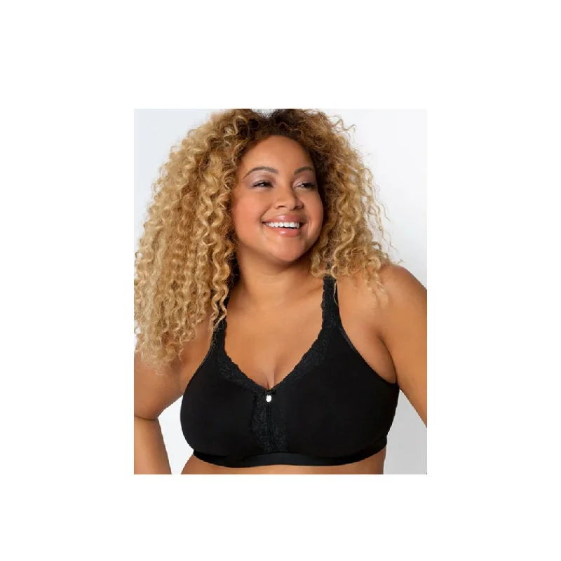 Steals and Deals Cotton Luxe Unlined Wire Free Black on Black- 1010