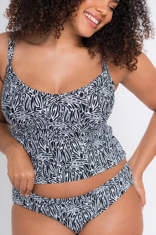 Time-Sensitive Sundown Tankini Black Print- CS025407
