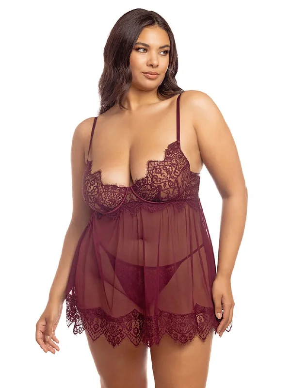 Mega Deal Curvy Kinsley Sheer Babydoll