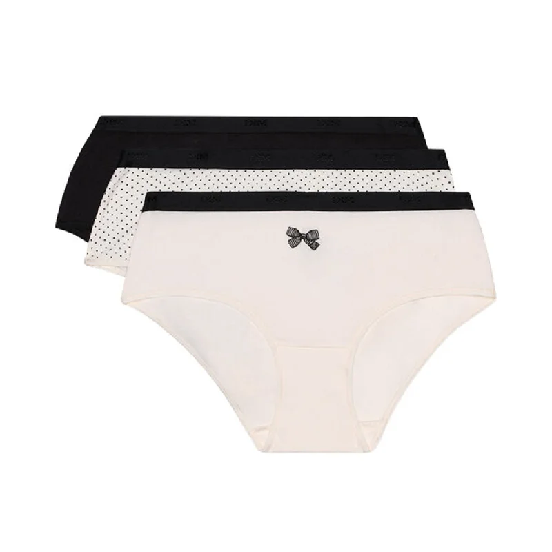 Savings Event Dim Les Pockets Pack Of 3 Panties Knickers With Black Bow