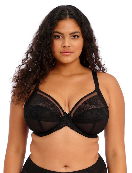 Deep Discounts Elomi Kendra Underwire Plunge Bra, BLACK