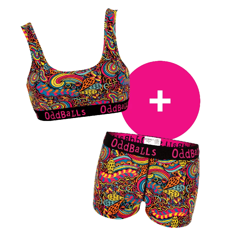 Super Sale Enchanted - Women's Bralette and Boxers Bundle