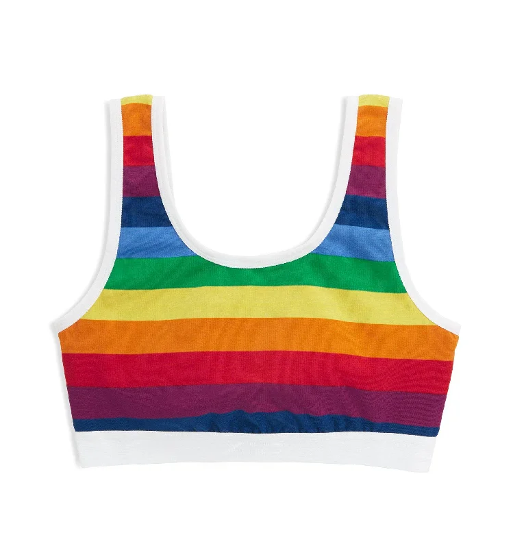 Don't Wait Essentials Soft Bra - Rainbow Pride Stripes