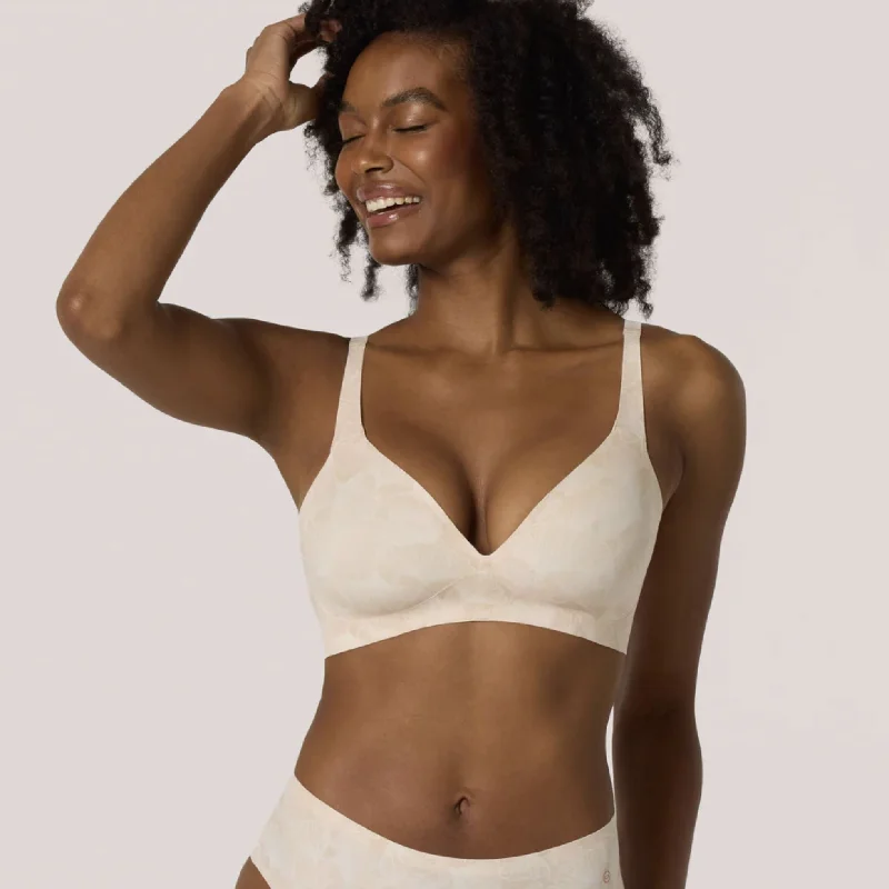 Shop and Save Evelyn & Bobbie Starlette Plunge Bra in Champagne Ginkgo