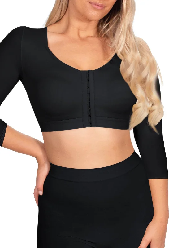 Low Price Front Closure Arm Slimming Compression 3/4 Sleeve Top