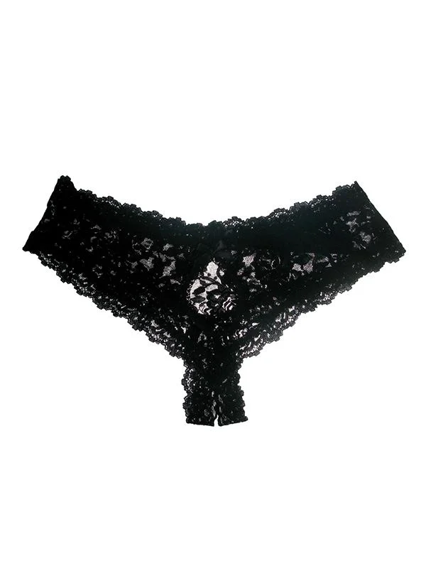Deal Frenzy Sexy Sheer Lace Keyhole Crotchless Cheeky Panties