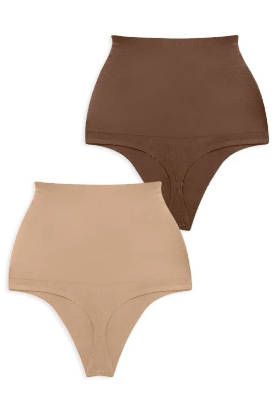 Super Savings High Waist Shaping G String - 2 Pack