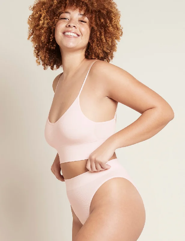 Price Blitz LYOLYTE® Ribbed Low Back Bra - Powder Pink