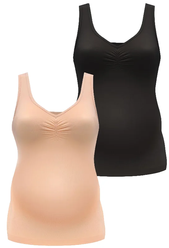 Midnight Sale Maternity Ultra Light Shaping V-Tank - 2 Pack