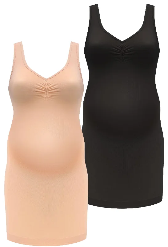Buy Today Maternity Ultra Light Shaping V-Tank Slip - 2 Pack
