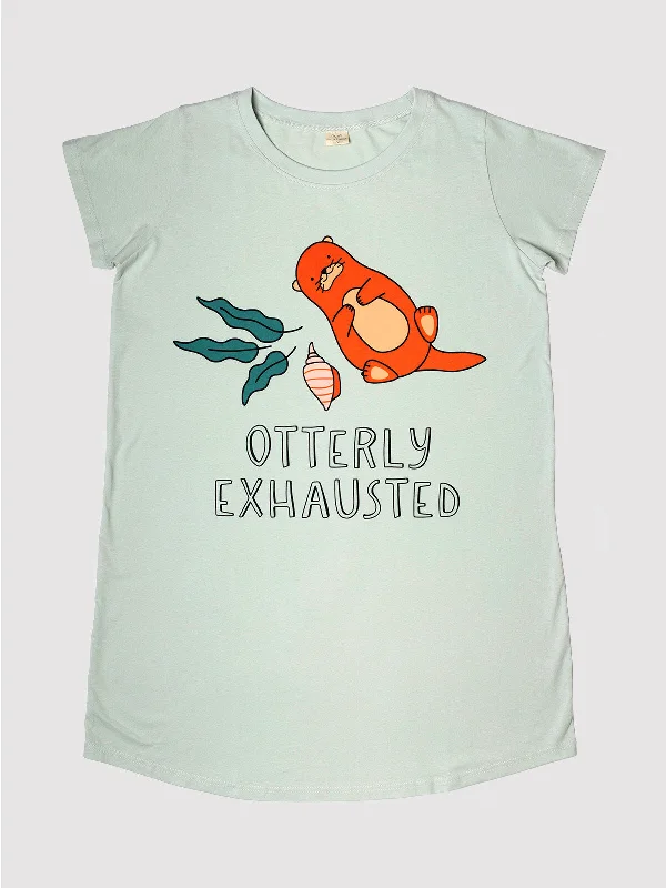 Otterly Exhausted Ladies Nightshirt