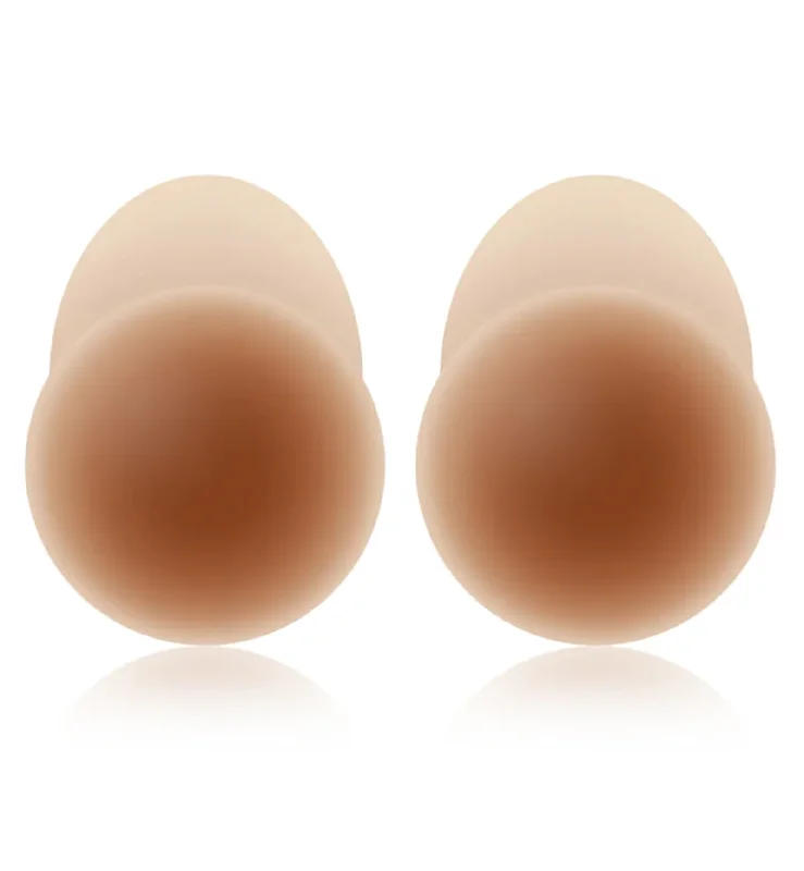 Clearance Event NOOD No-Show Extra Lift Adhesive Reusable Lifting Nipple Covers (4.75 inch) - Bronze / No. 7
