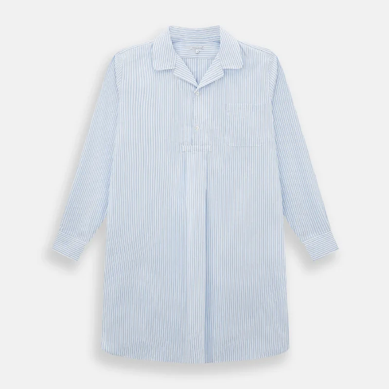 Pale Blue Bengal Stripe Nightshirt