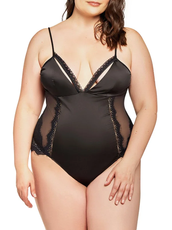 Deal Dash Women's Peek A Beau Plus Size Teddy