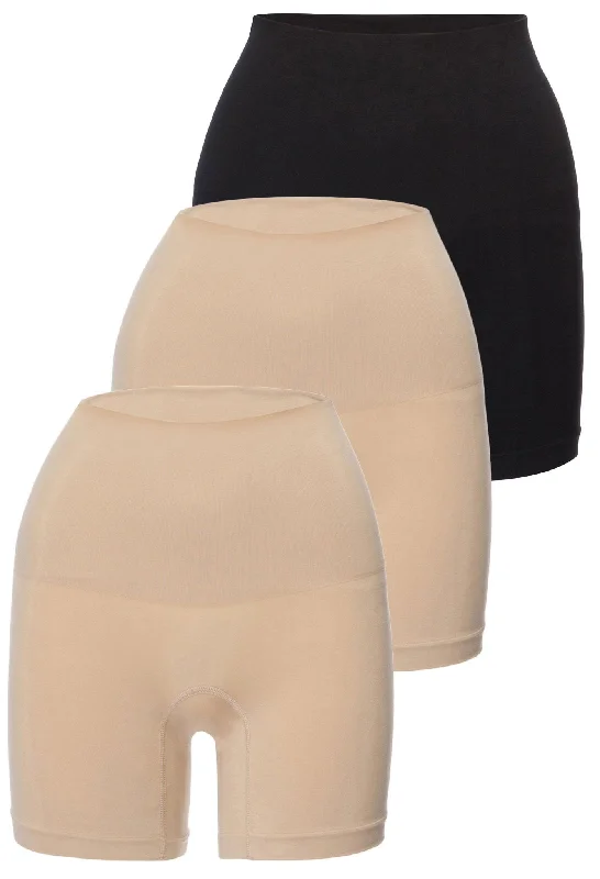 Super Sale Curvy Tummy Control Shaping Shorts - 3 Pack