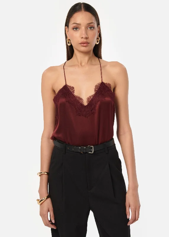 Weekend Savings Extravaganza Racer Charmeuse Camisole Syrah