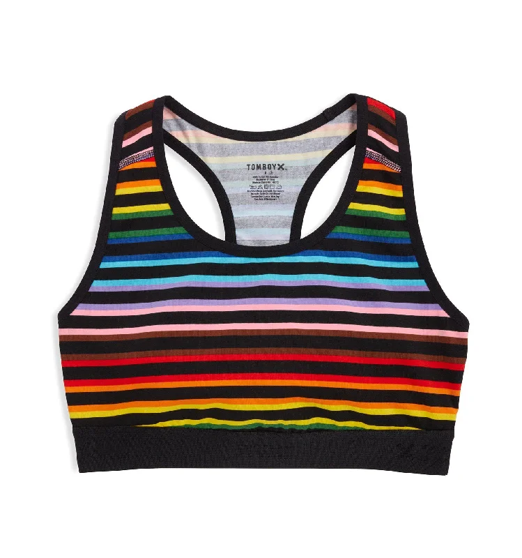 Crazy Deals Racerback Soft Bra - Progress Pride Stripes