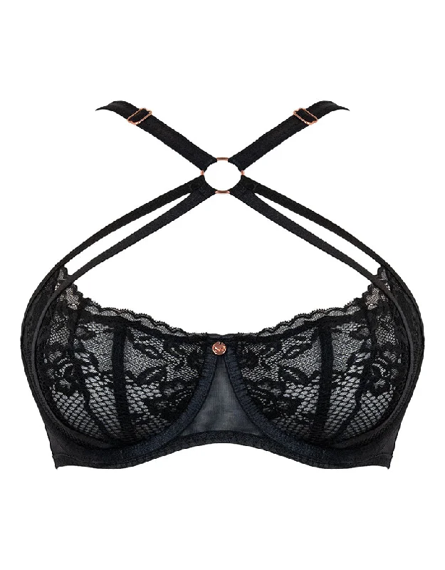 Price Reduction Scantilly Centrepiece Half Cup Bra Black