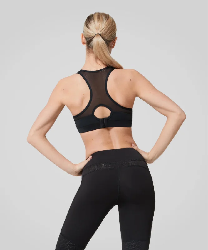 Overstock Sale Shift Racerback Mesh Padded Running Bra | Women's High Support Sports Bra