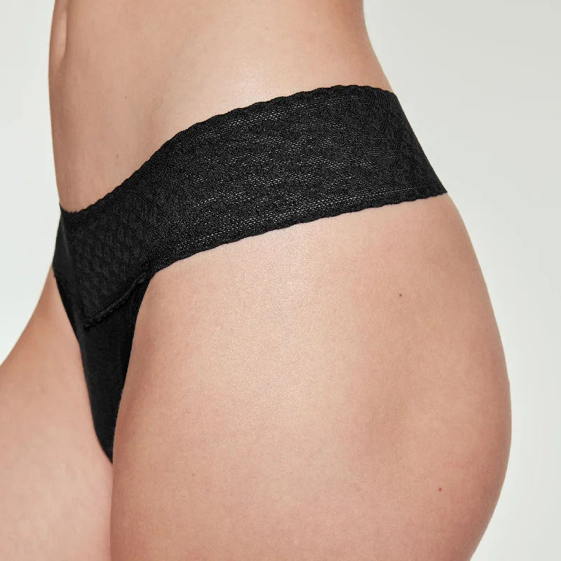 Deal Alert SoftLife Logo Thong Black