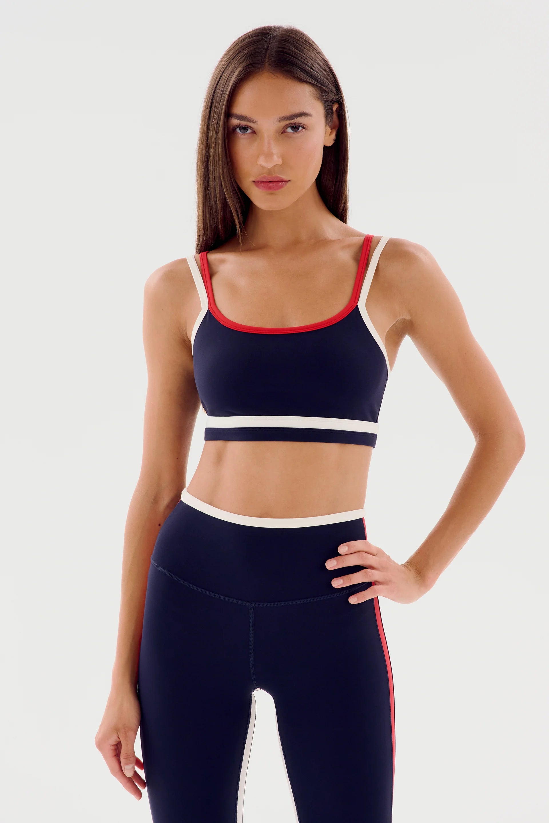 Online Deal Splits59 Eva Rigor Double Strap Bra - Indigo/White