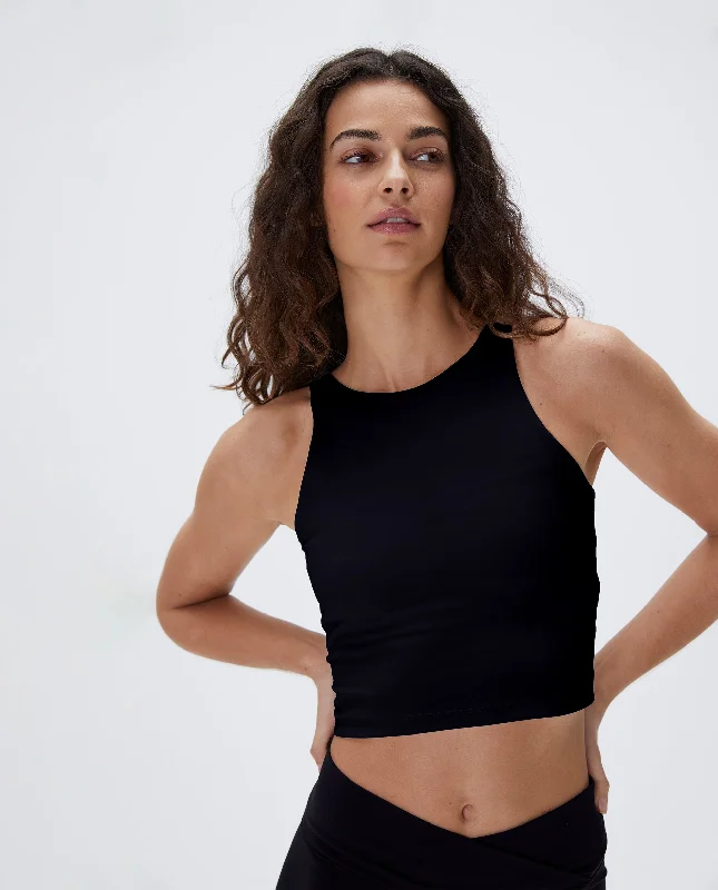 Super Sale Ultimate Racer Front Scoop Back Bra - Black