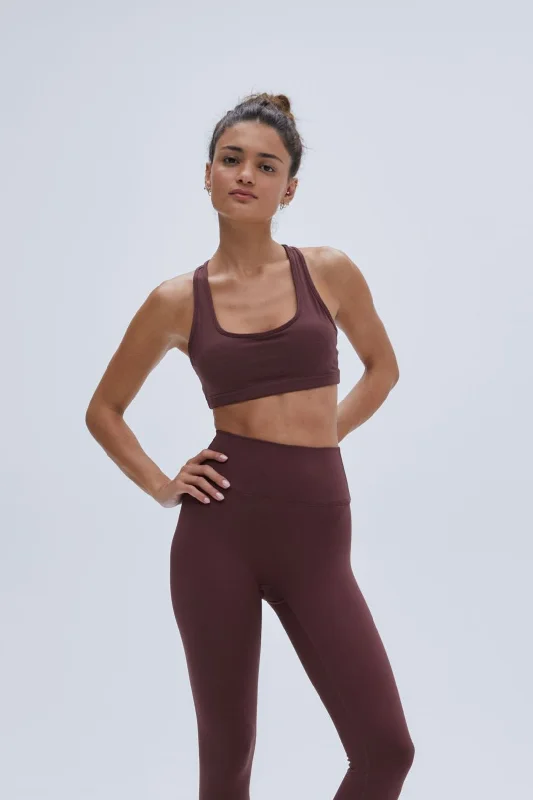 Clearance Sale Ultimate Scoop Neck Racer Back Bra - Burgundy