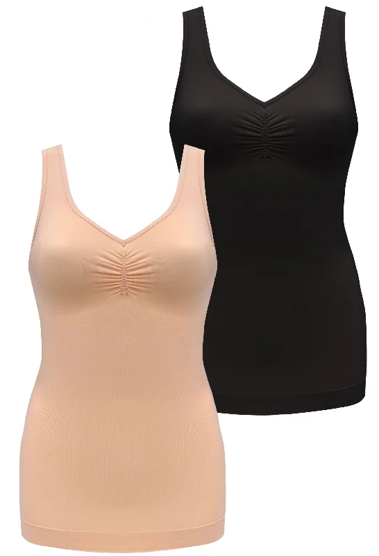 Weekend Savings Spectacular Ultra Light Shaping Curvy V-Tank - 2 Pack