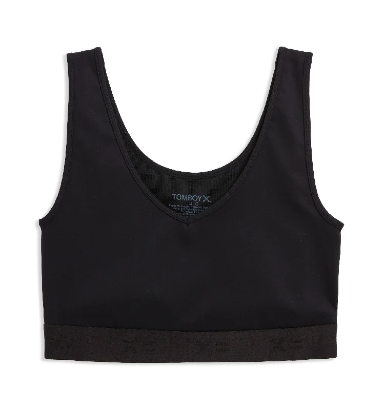 New Markdowns V Neck Compression Top - Black