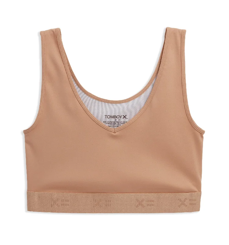 Online Only V Neck Compression Top - Chai