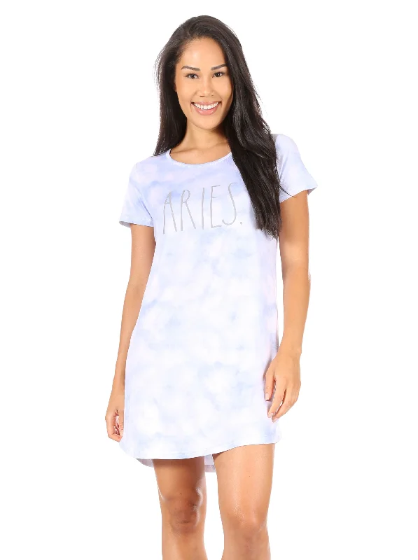 Women's "ARIES" Short Sleeve Nightshirt