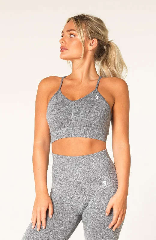 Reduced Prices Define Seamless Scrunch Sports Bra - Grey Marl