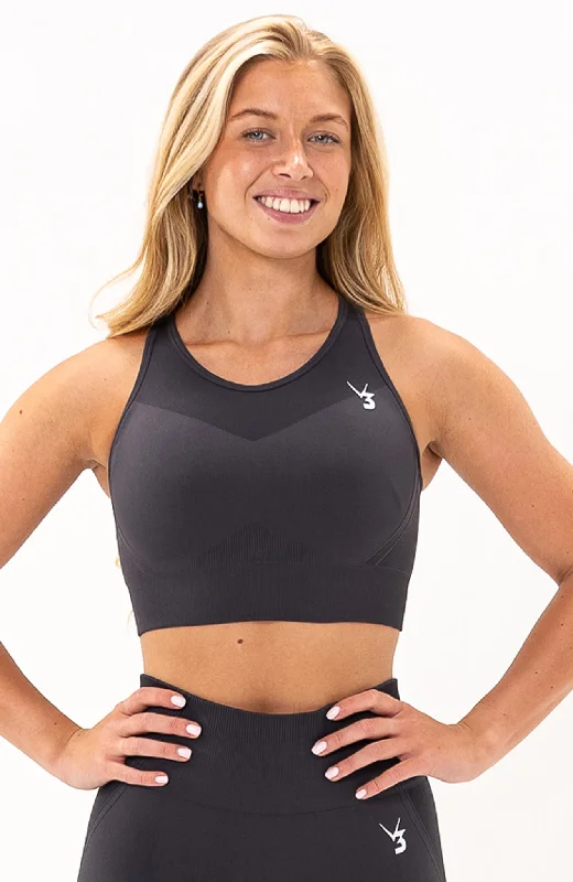 Great Bargains Tempo Seamless Sports Bra - Grey