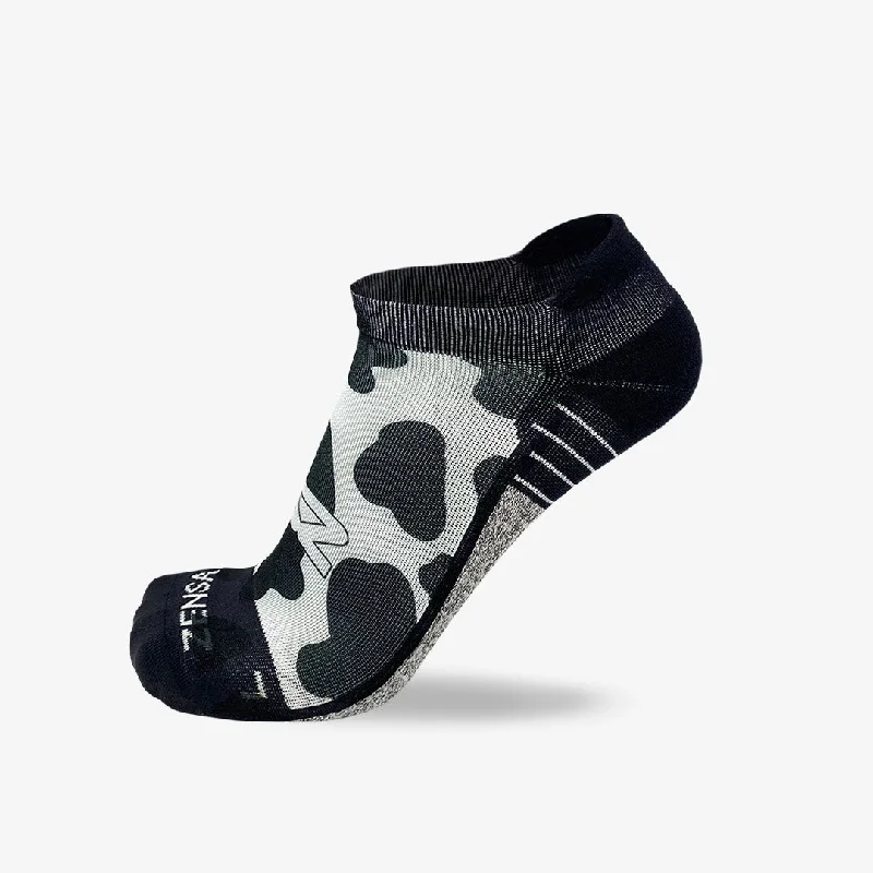 Cow Print Running Socks (No Show)