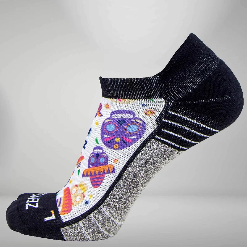 Day Of The Dead Doodle Socks (No Show)