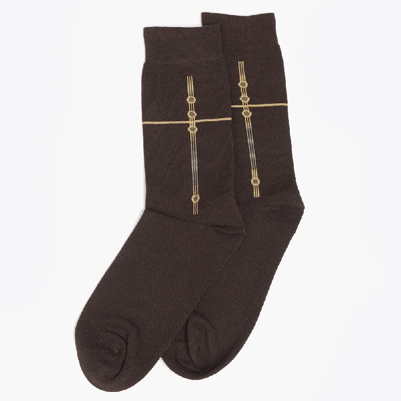 Eminent Men's Lycra Socks - Dark Brown